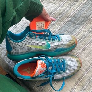 Nike Blue and Orange Sneakers Sporty Design